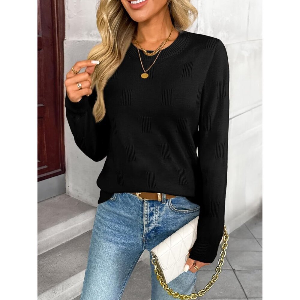 Womens Sweaters Fall Fashion 2025 Lightweight Long Sleeve Knit Pullover Casual T - Picture 3 of 6